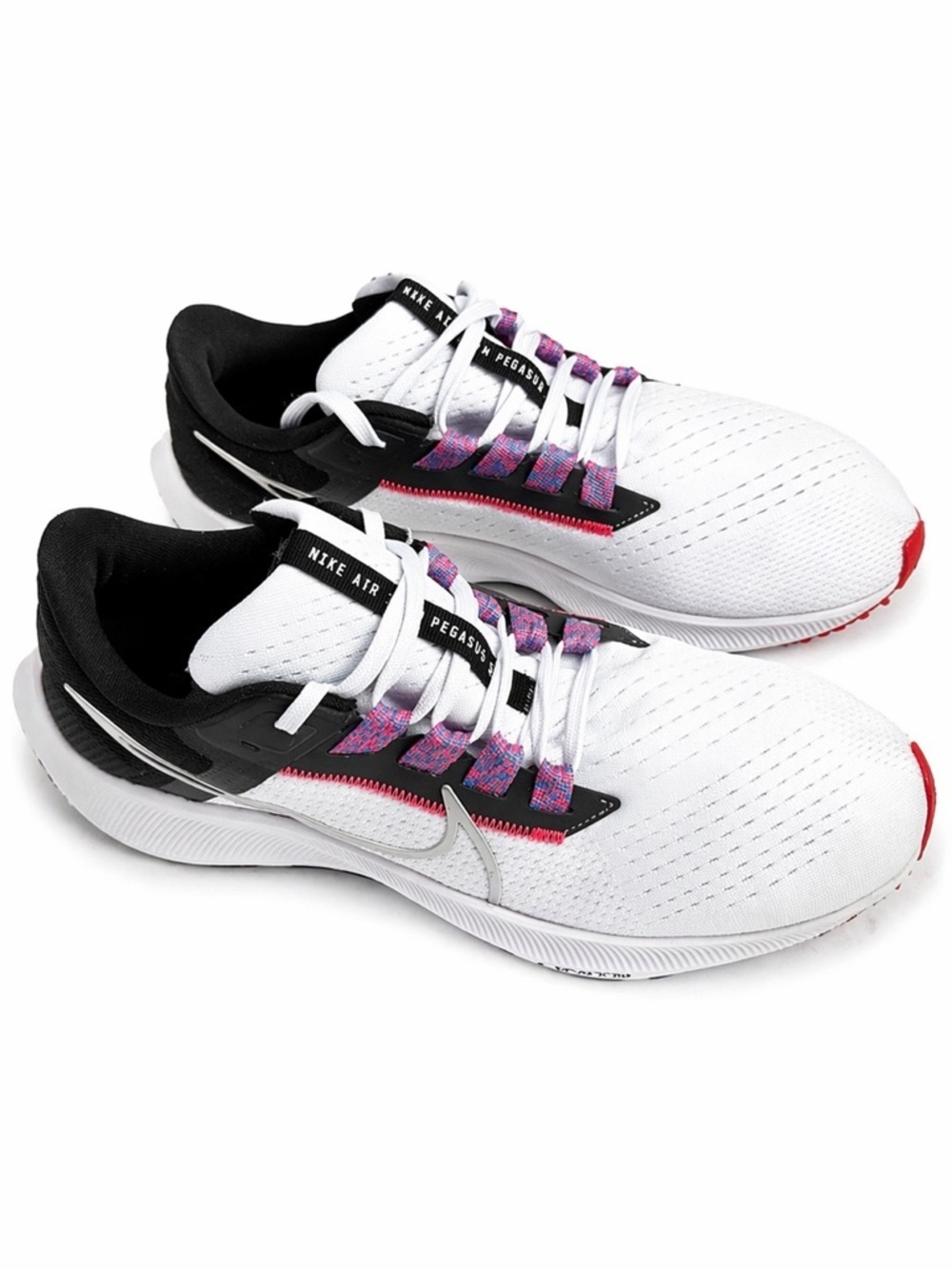Nike Air Zoom Pegasus 38 Running Shoes 11 White Silver Crimson Sneakers